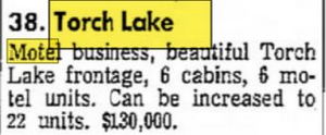 Torch Bay Inn and Cottages - Feb 1972 Ad (newer photo)